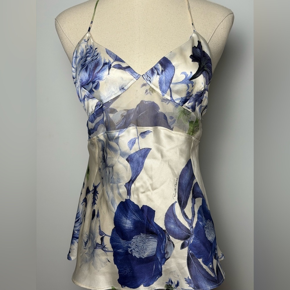 Roberto Cavalli Vintage 2005 Silk Floral Top – Size 42 - Picture 9 of 16